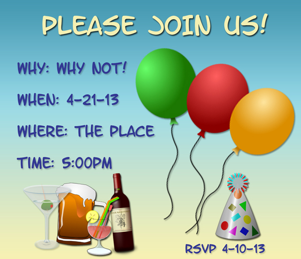 party invite example