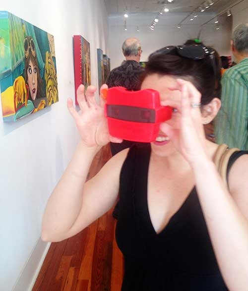 A custom RetroViewer used at an art show