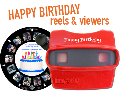 Image3D Custom Viewfinder Reel Plus Red RetroViewer Custom Gift For Any Age 